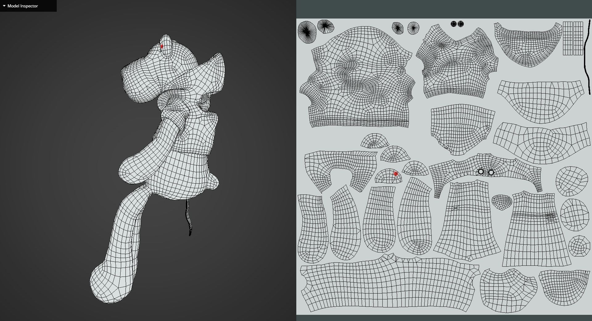 Game Ready Hoodie Teddy Bear Low-poly 3D model_12