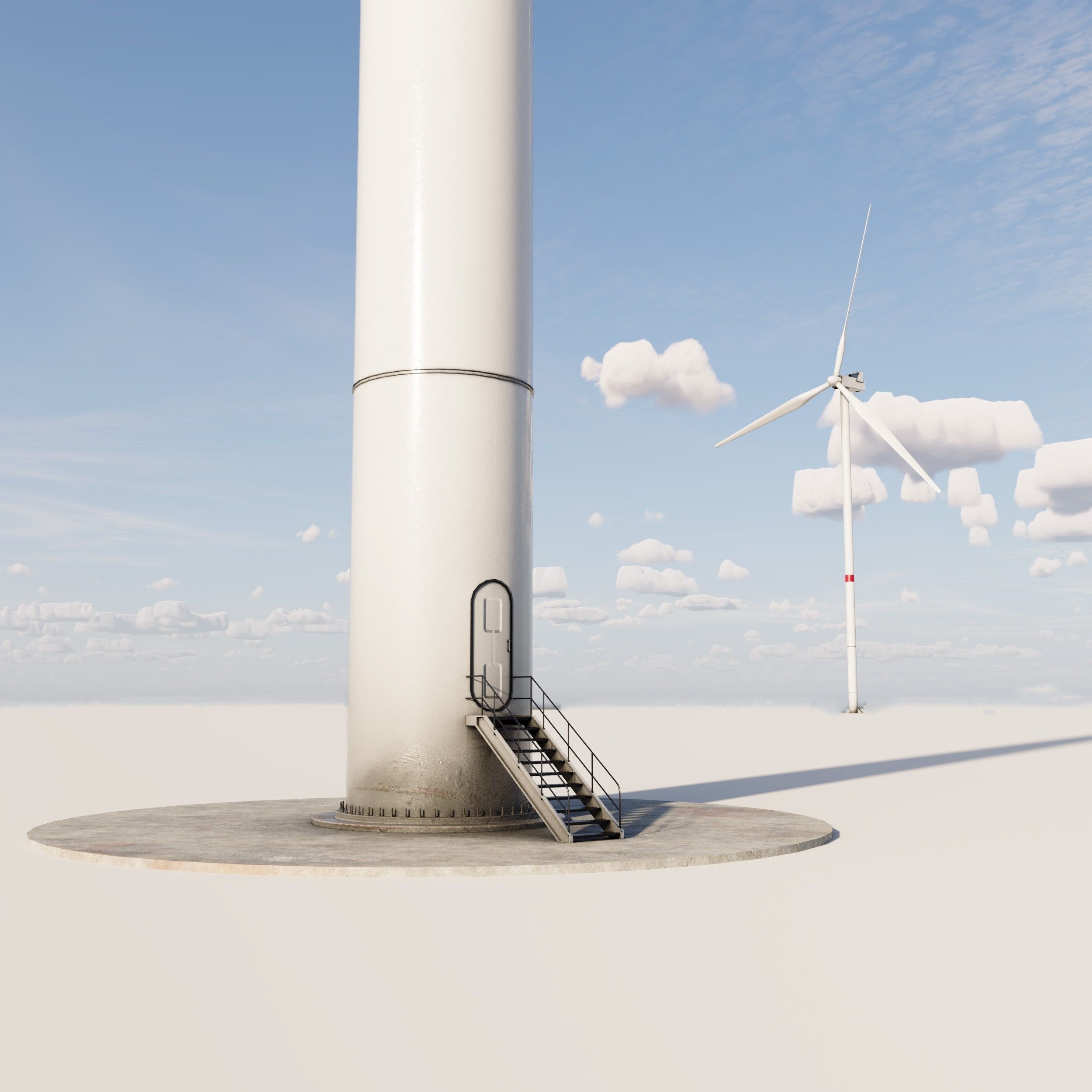 Wind Turbine Pack Low-poly 3D model_6