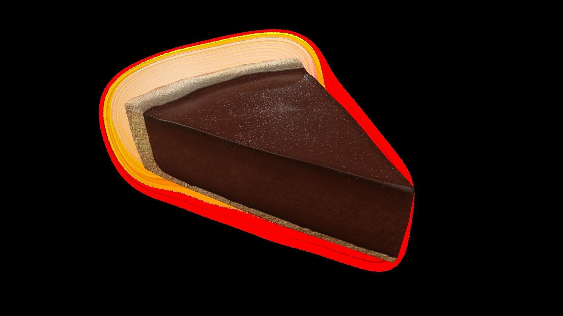 ChocolatePiePiece Low-poly 3D model_6
