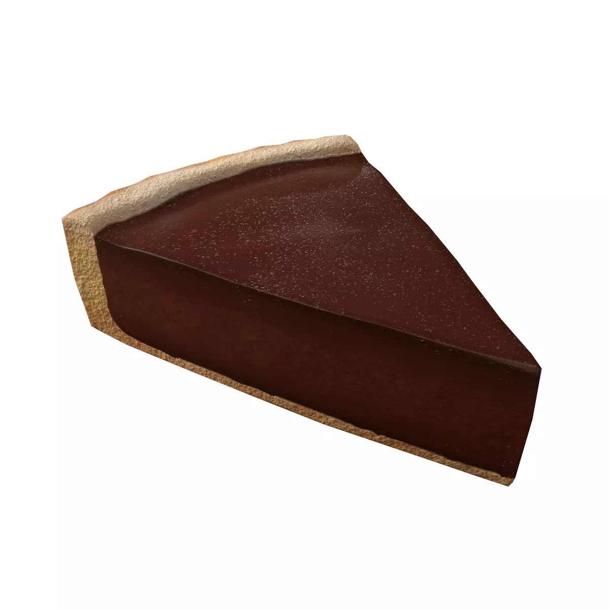 ChocolatePiePiece Low-poly 3D model_0