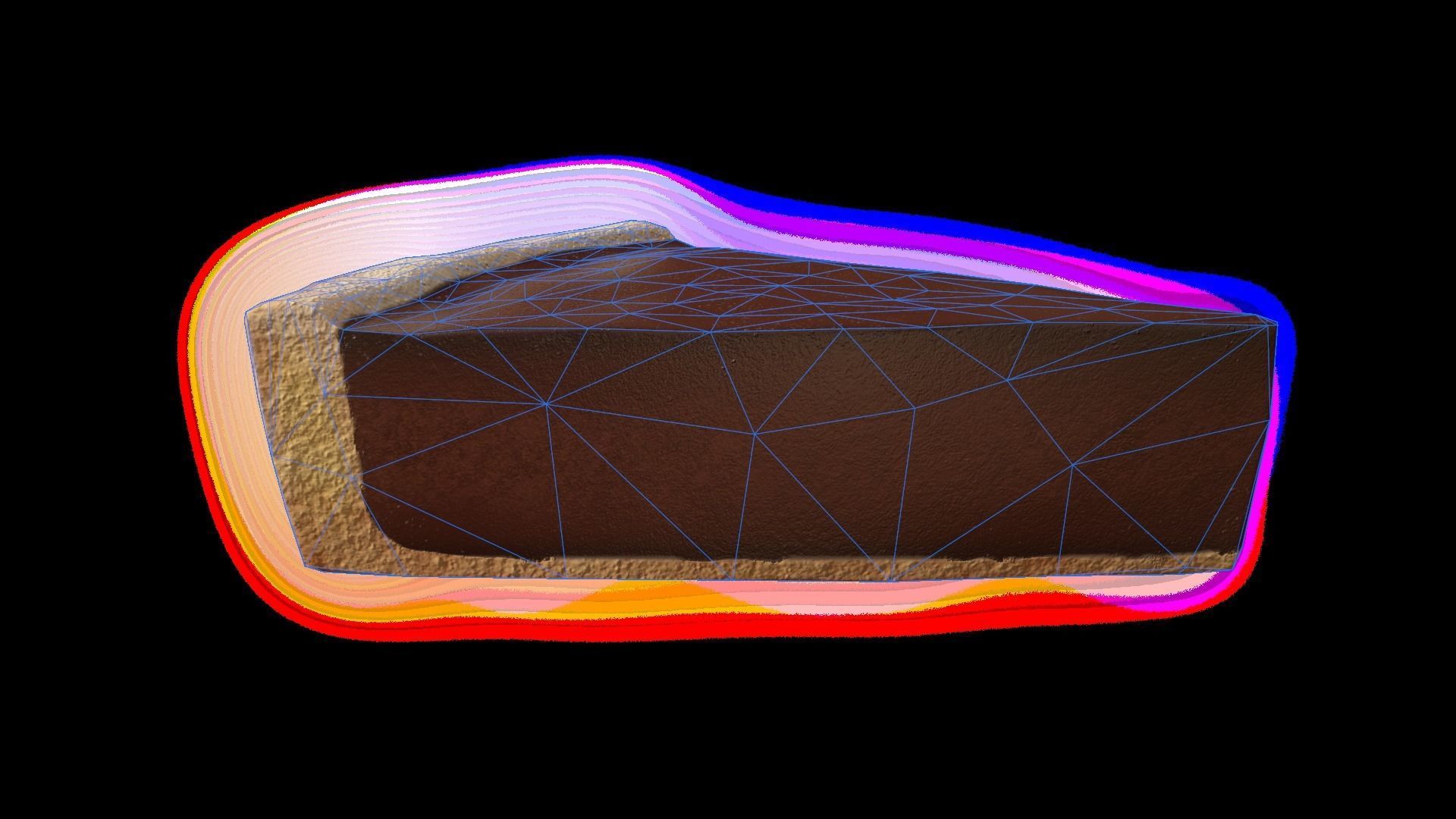 ChocolatePiePiece Low-poly 3D model_8