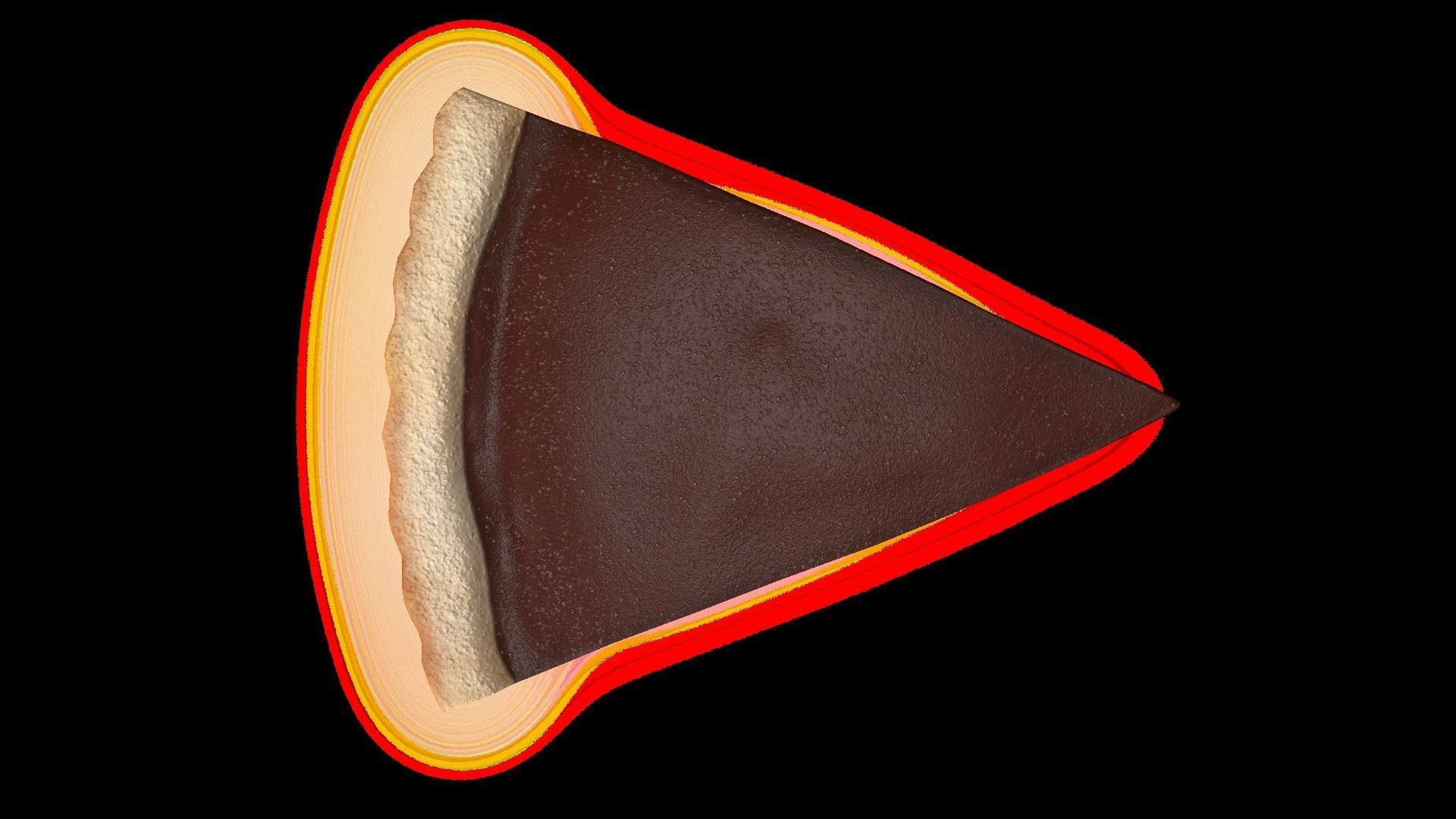 ChocolatePiePiece Low-poly 3D model_3