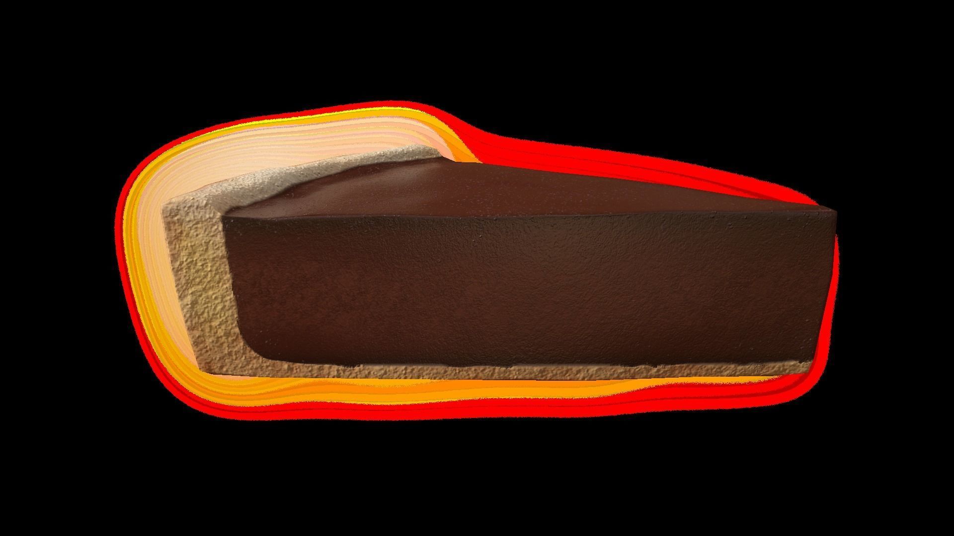ChocolatePiePiece Low-poly 3D model_2