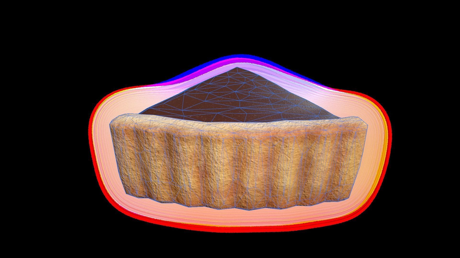 ChocolatePiePiece Low-poly 3D model_10