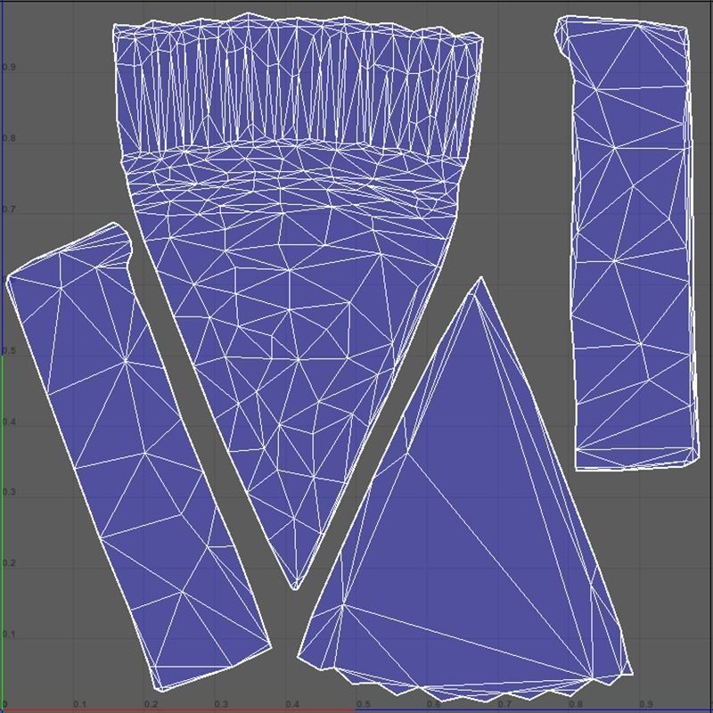 ChocolatePiePiece Low-poly 3D model_7