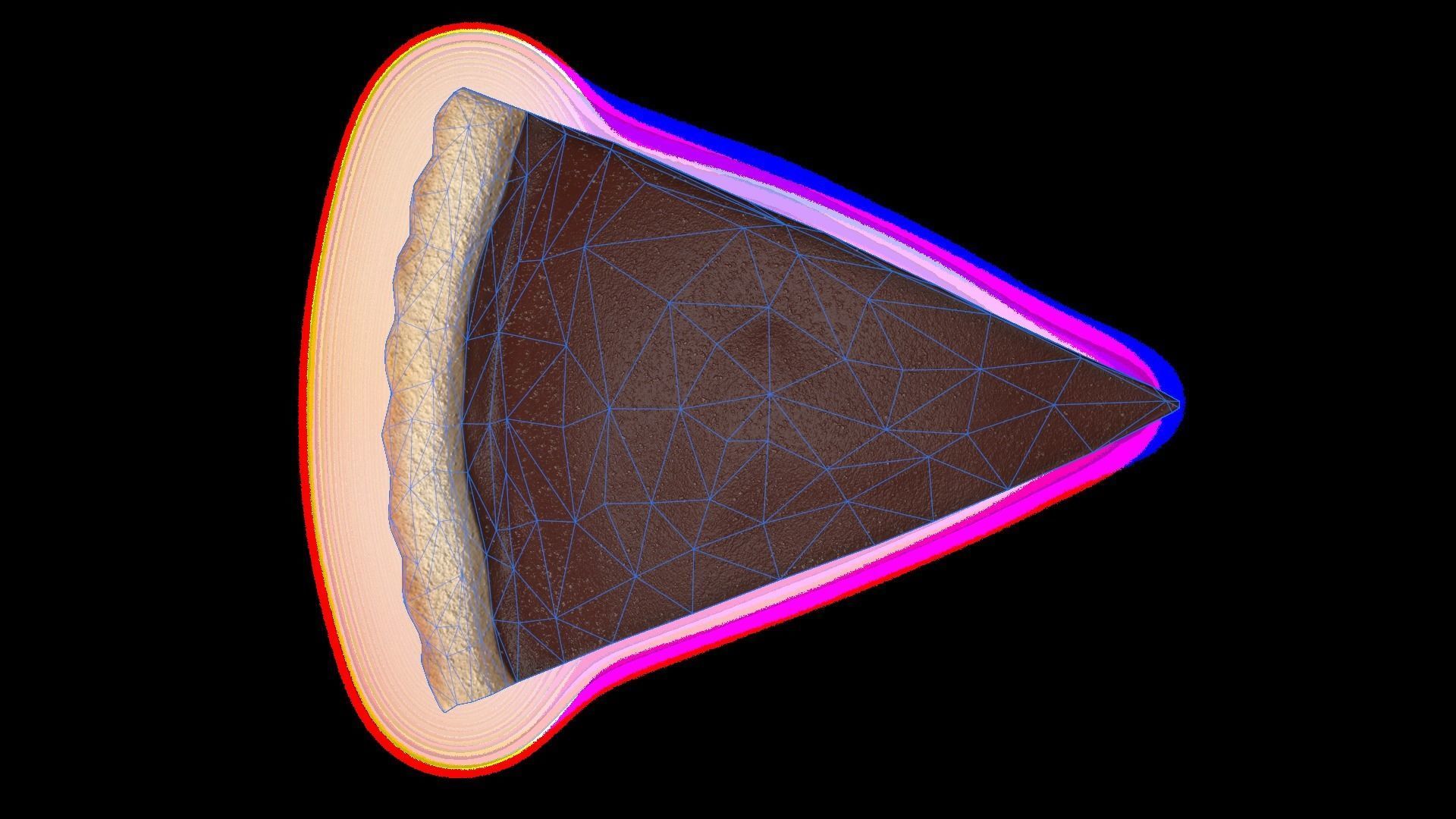 ChocolatePiePiece Low-poly 3D model_9