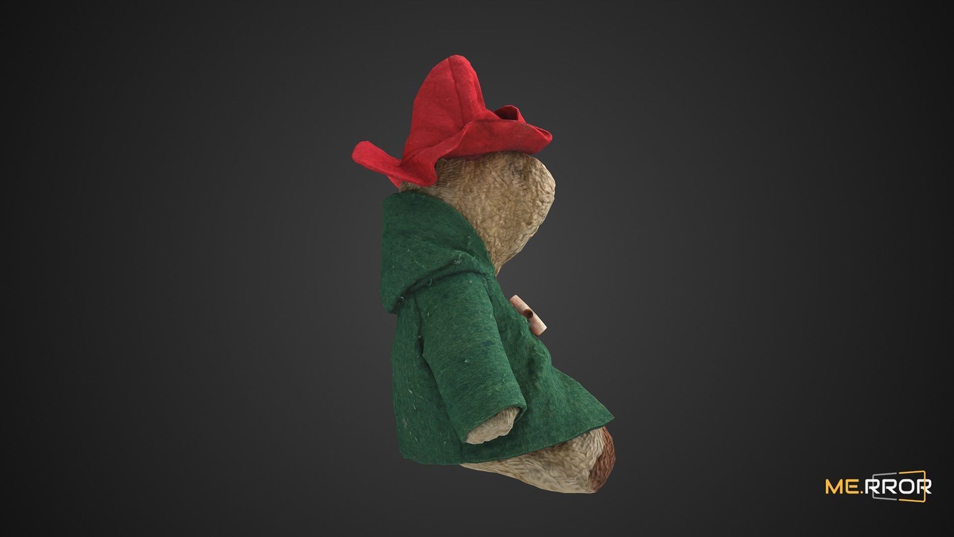 Game Ready Old Teddy Bear Low-poly 3D model_6