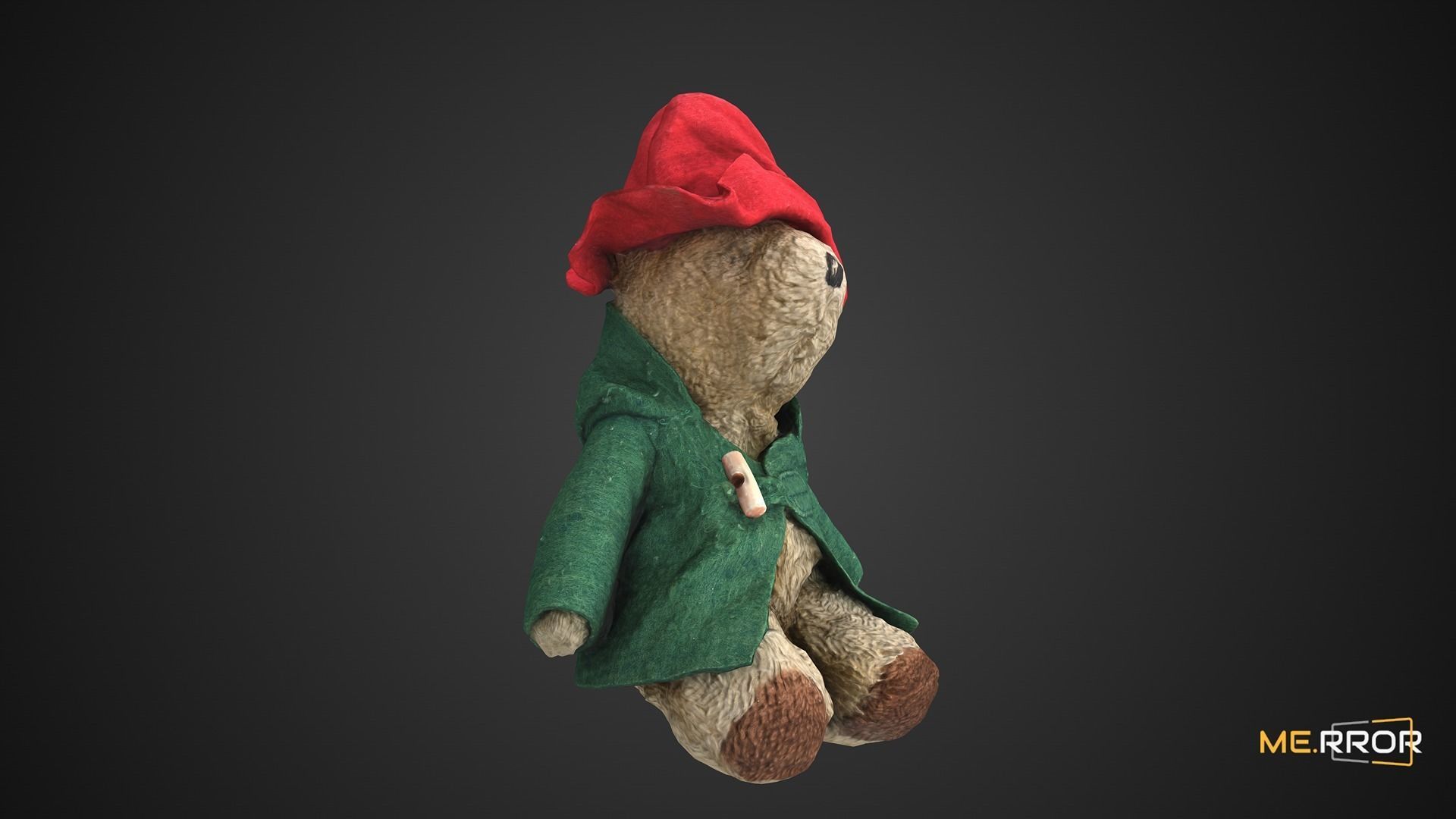 Game Ready Old Teddy Bear Low-poly 3D model_5