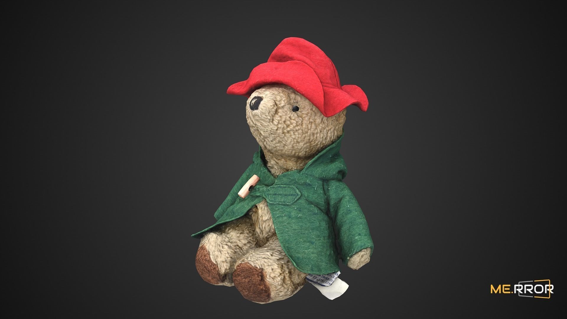 Game Ready Old Teddy Bear Low-poly 3D model_7
