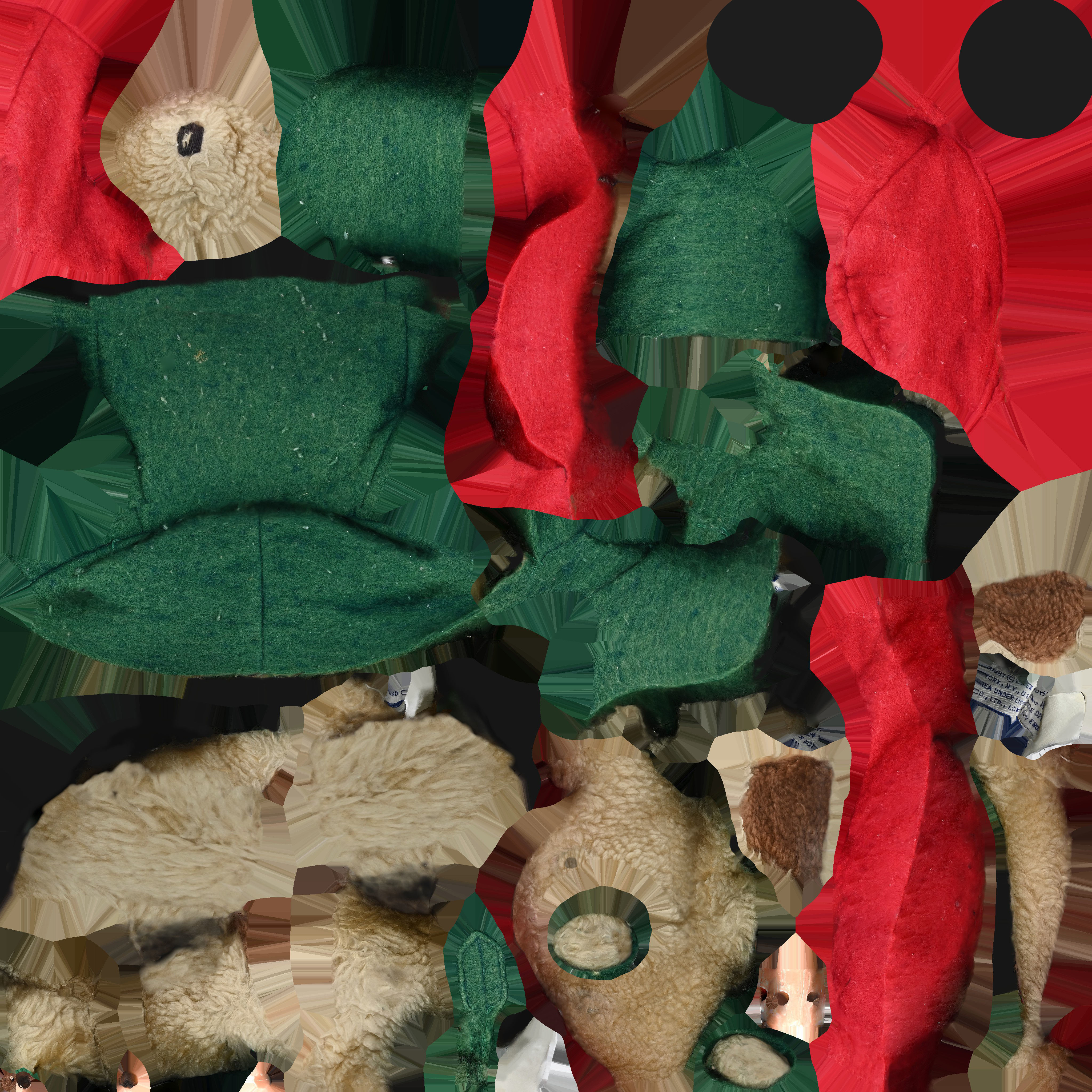 Game Ready Old Teddy Bear Low-poly 3D model_15