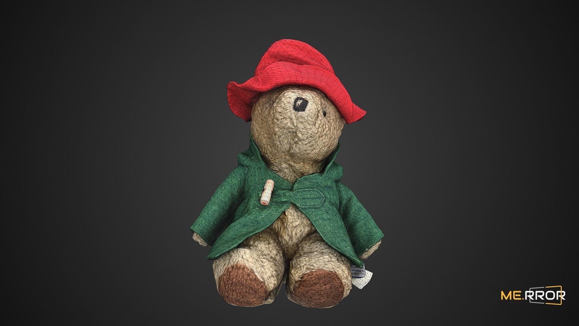 Game Ready Old Teddy Bear Low-poly 3D model_8