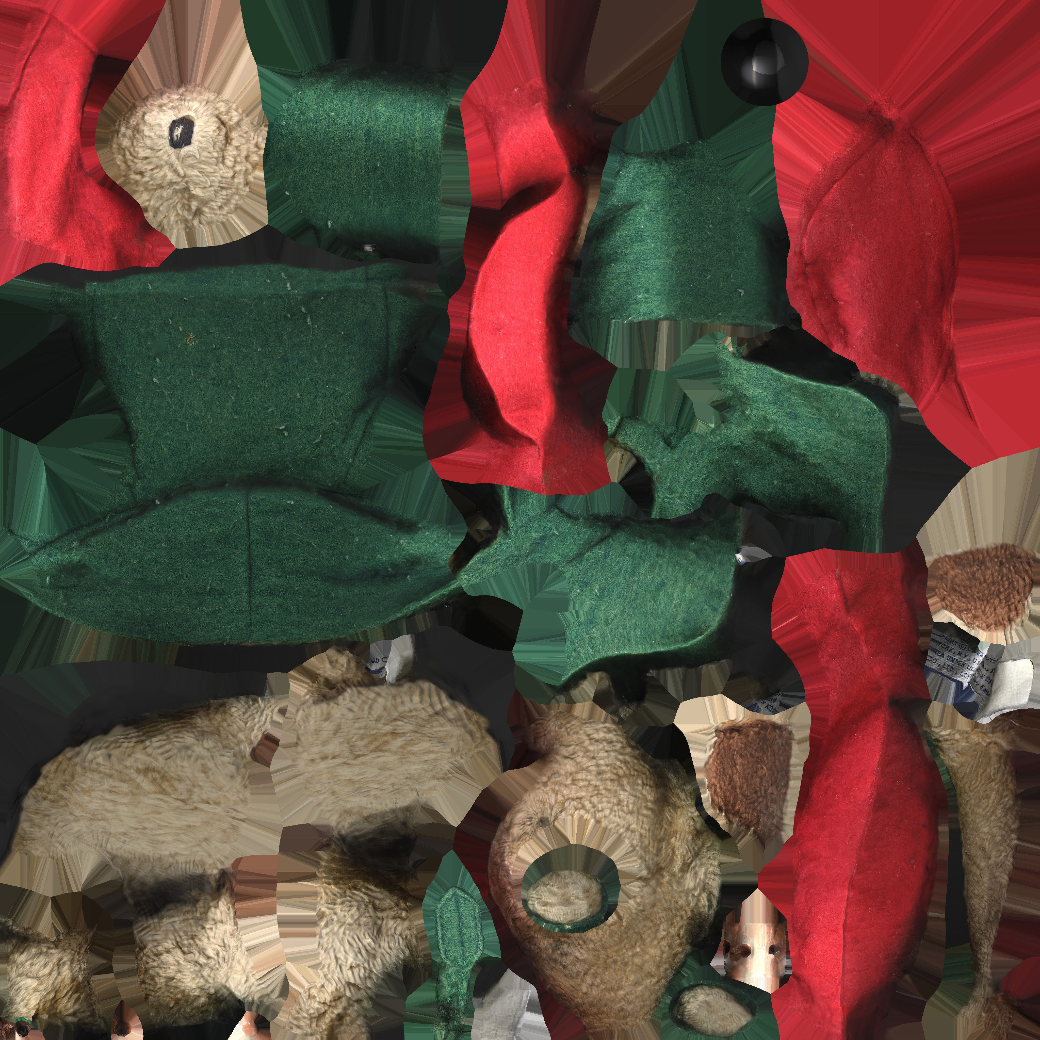 Game Ready Old Teddy Bear Low-poly 3D model_14