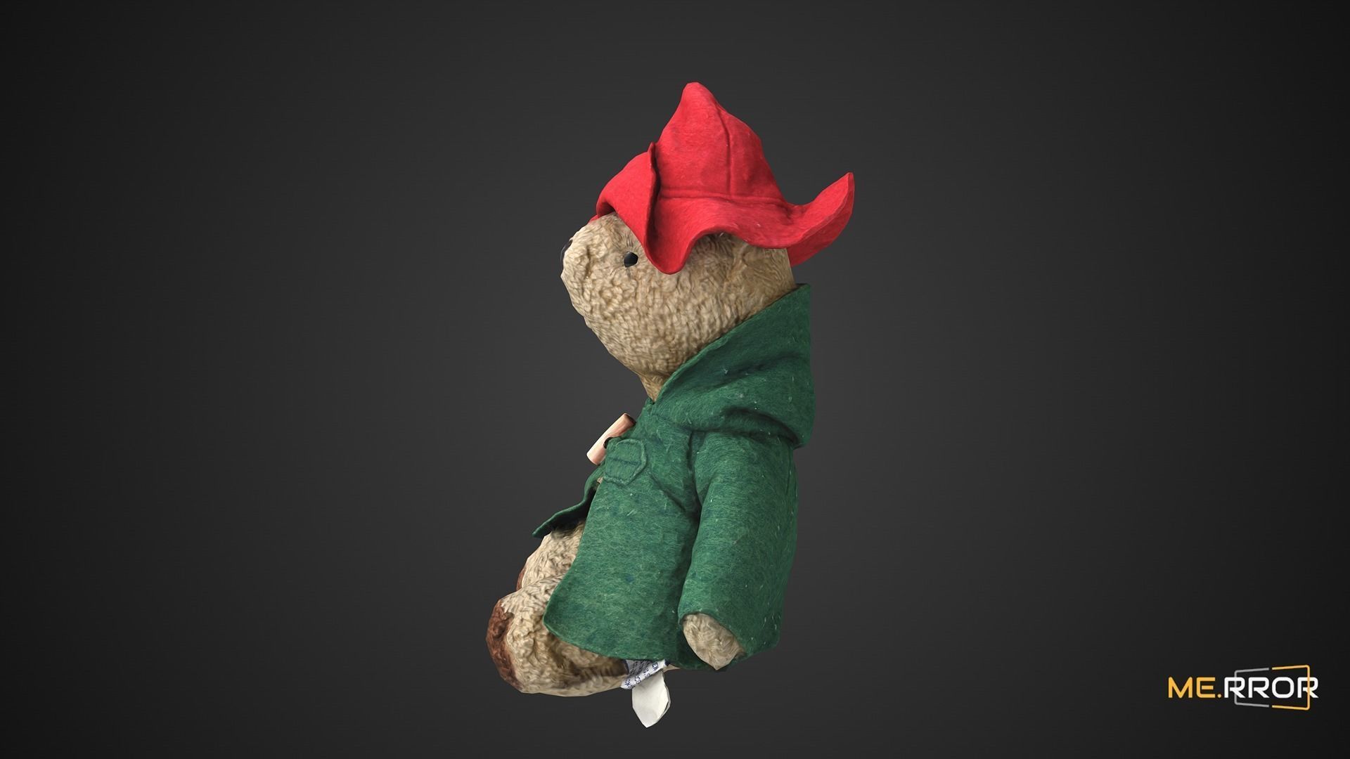 Game Ready Old Teddy Bear Low-poly 3D model_9