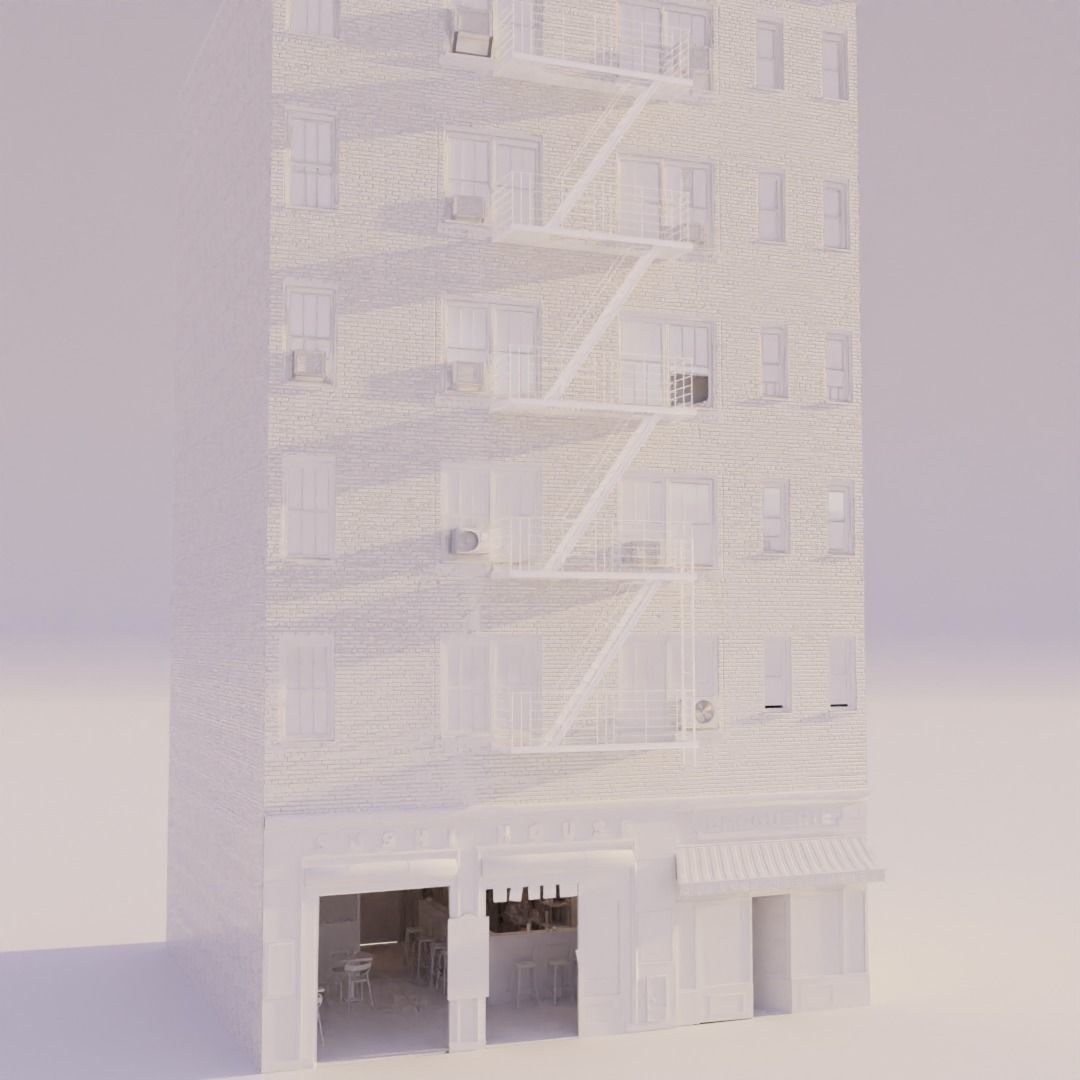 City Building Photo Real 3D model_5