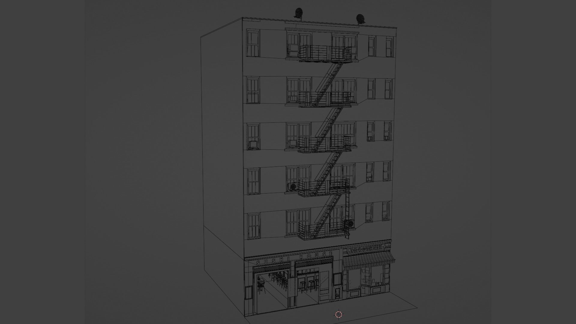 City Building Photo Real 3D model_3