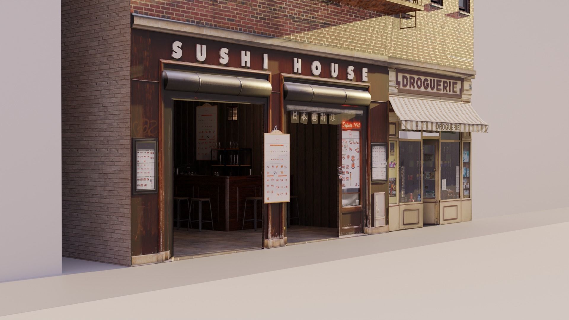 City Building Photo Real 3D model_8