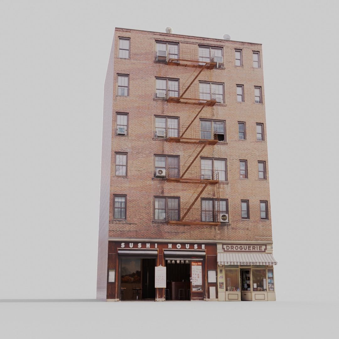 City Building Photo Real 3D model_12