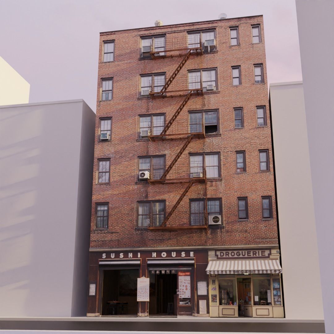 City Building Photo Real 3D model_1