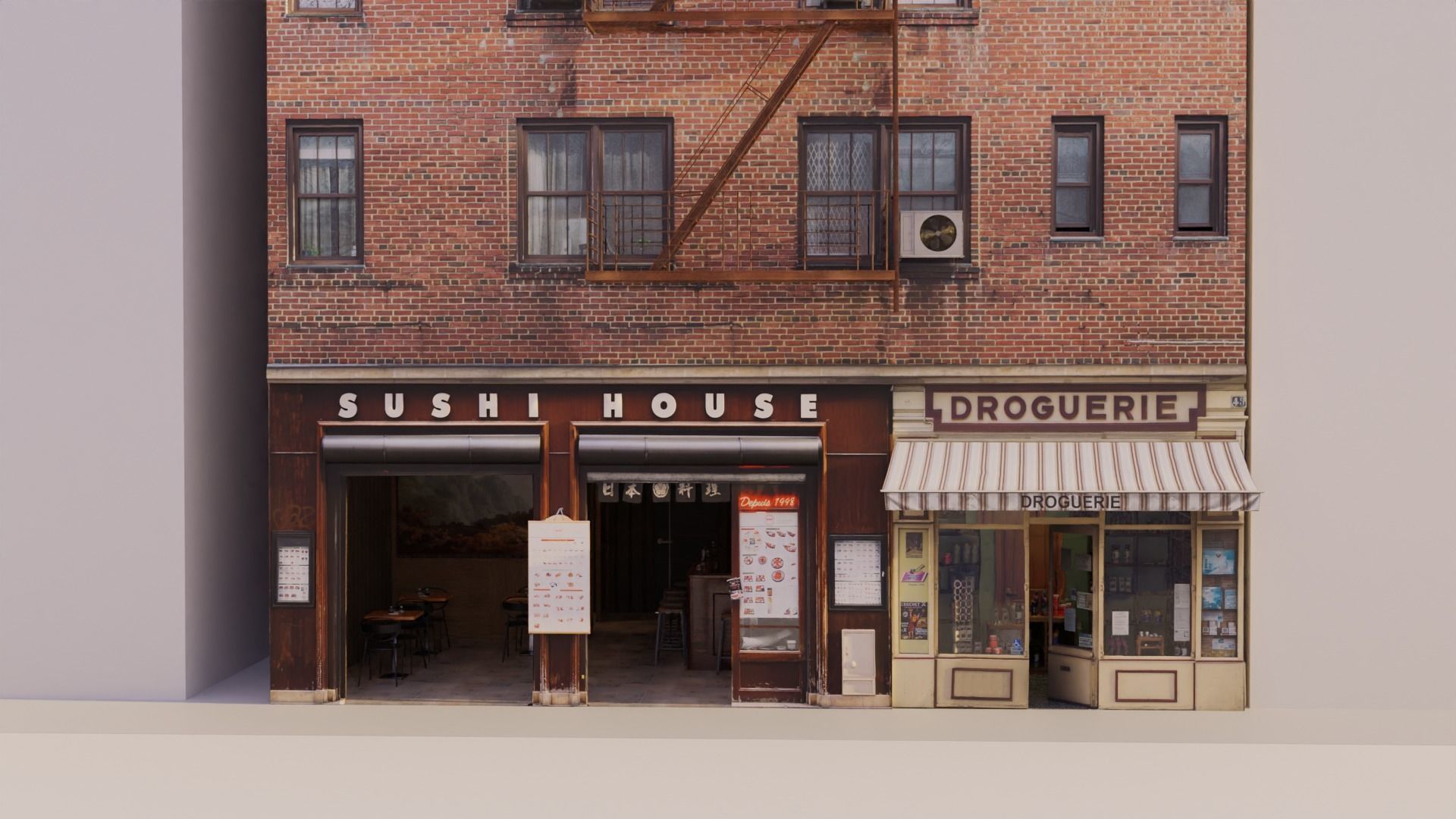 City Building Photo Real 3D model_11