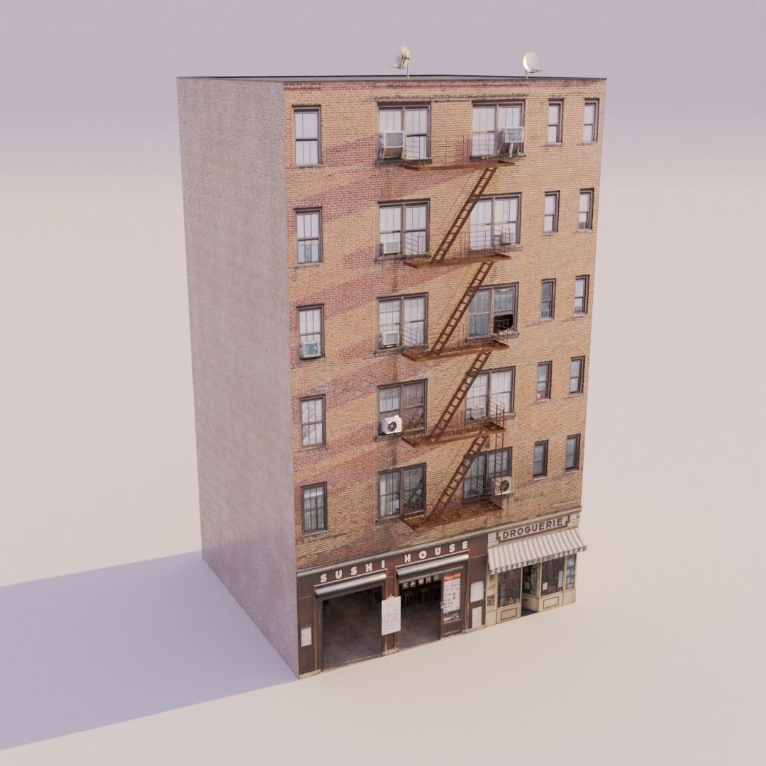 City Building Photo Real 3D model_6