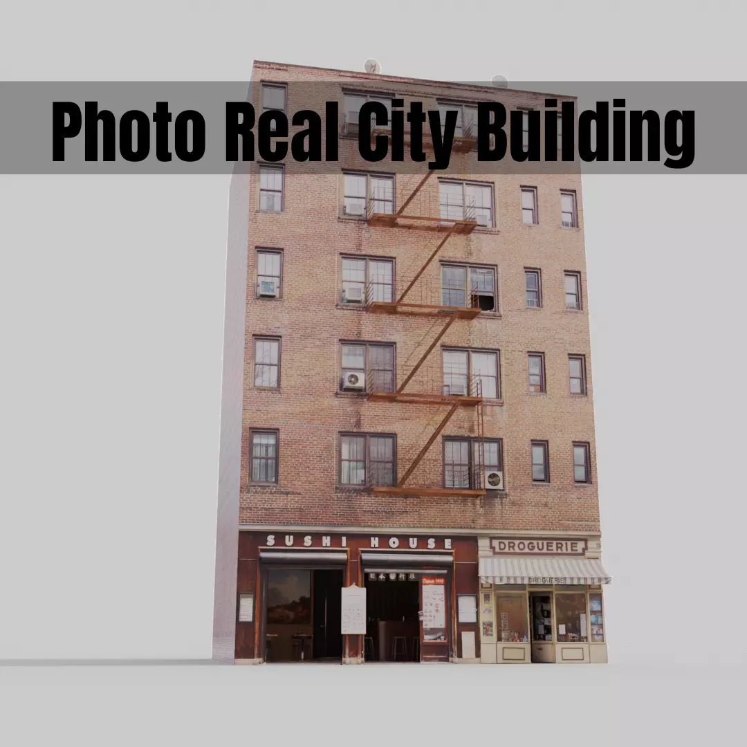City Building Photo Real 3D model_0