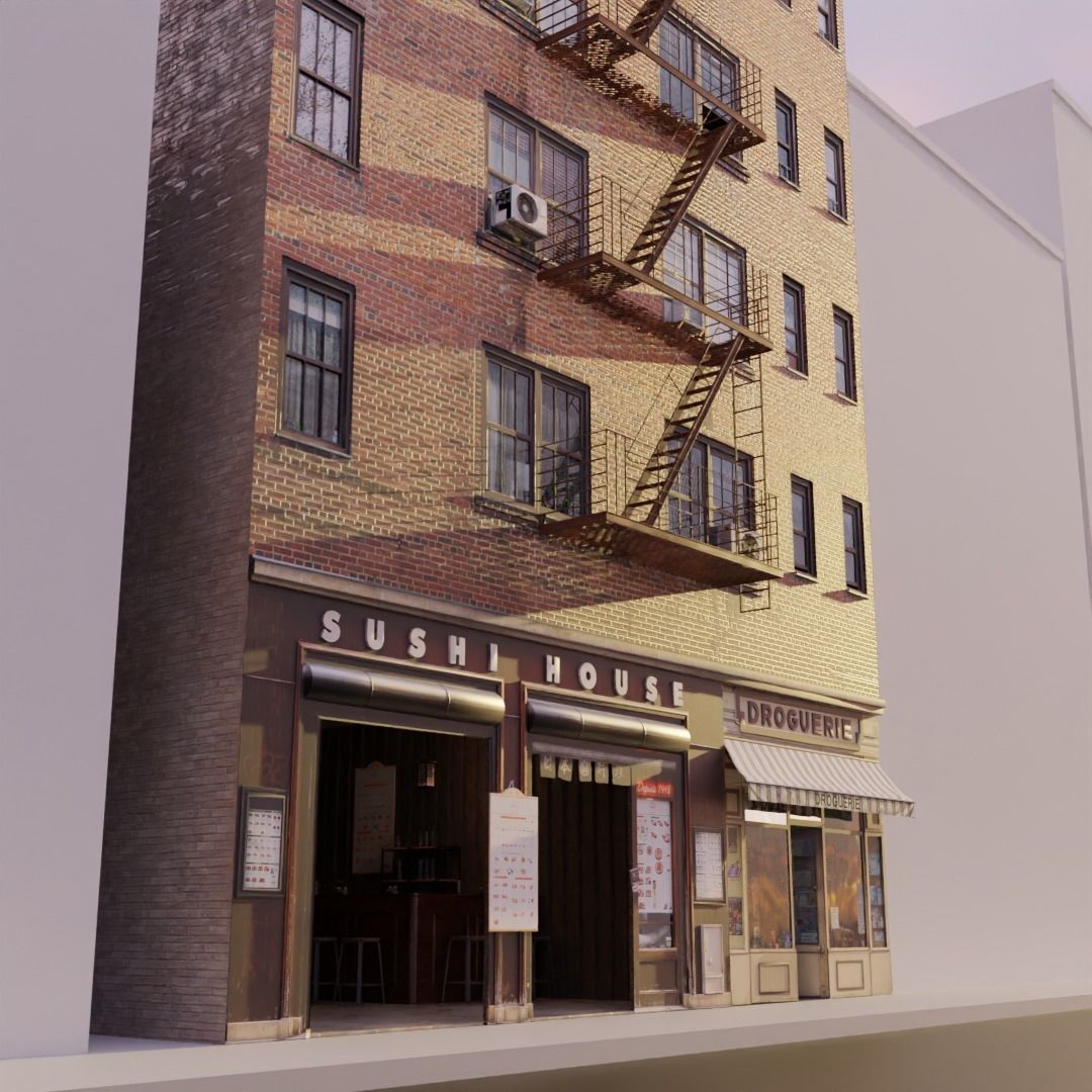 City Building Photo Real 3D model_2