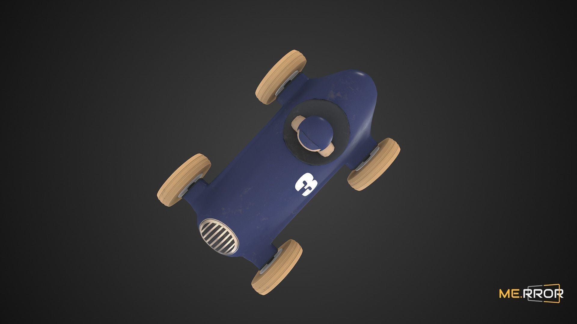 Game Ready Old Toy Car Low-poly 3D model_1
