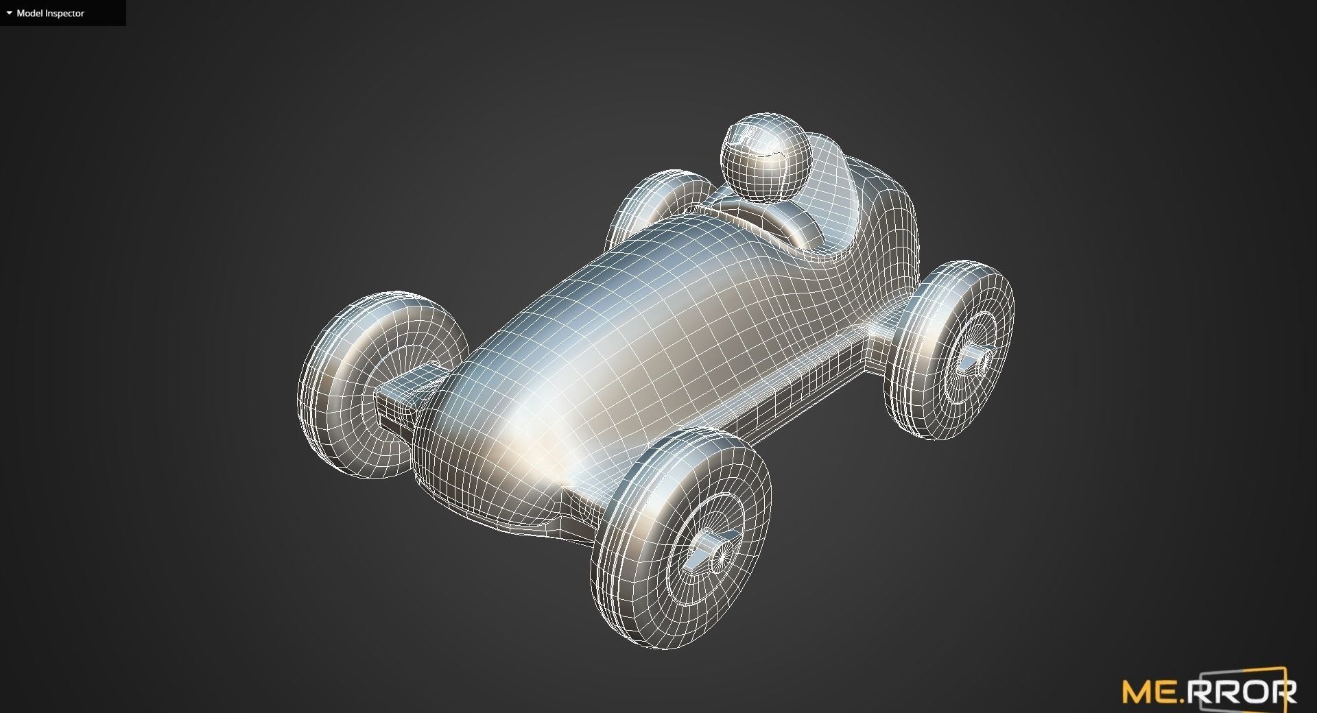 Game Ready Old Toy Car Low-poly 3D model_11