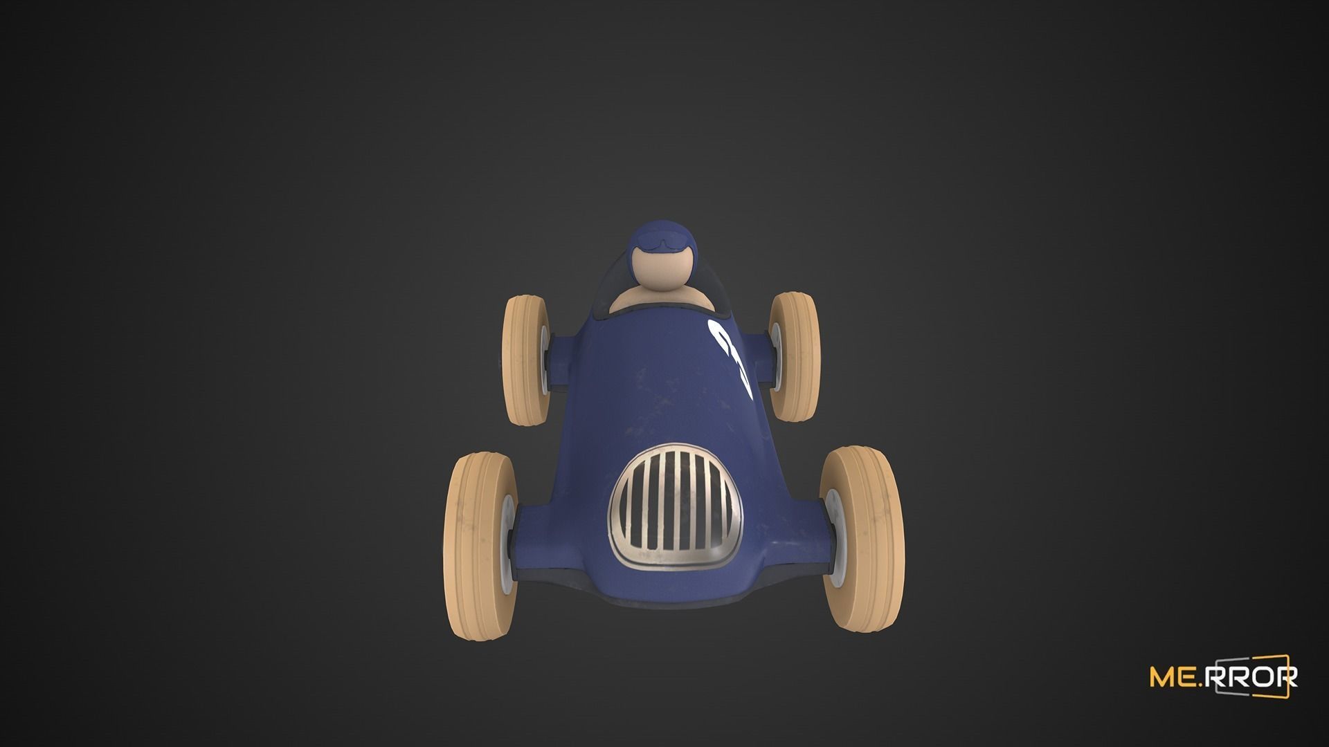 Game Ready Old Toy Car Low-poly 3D model_7