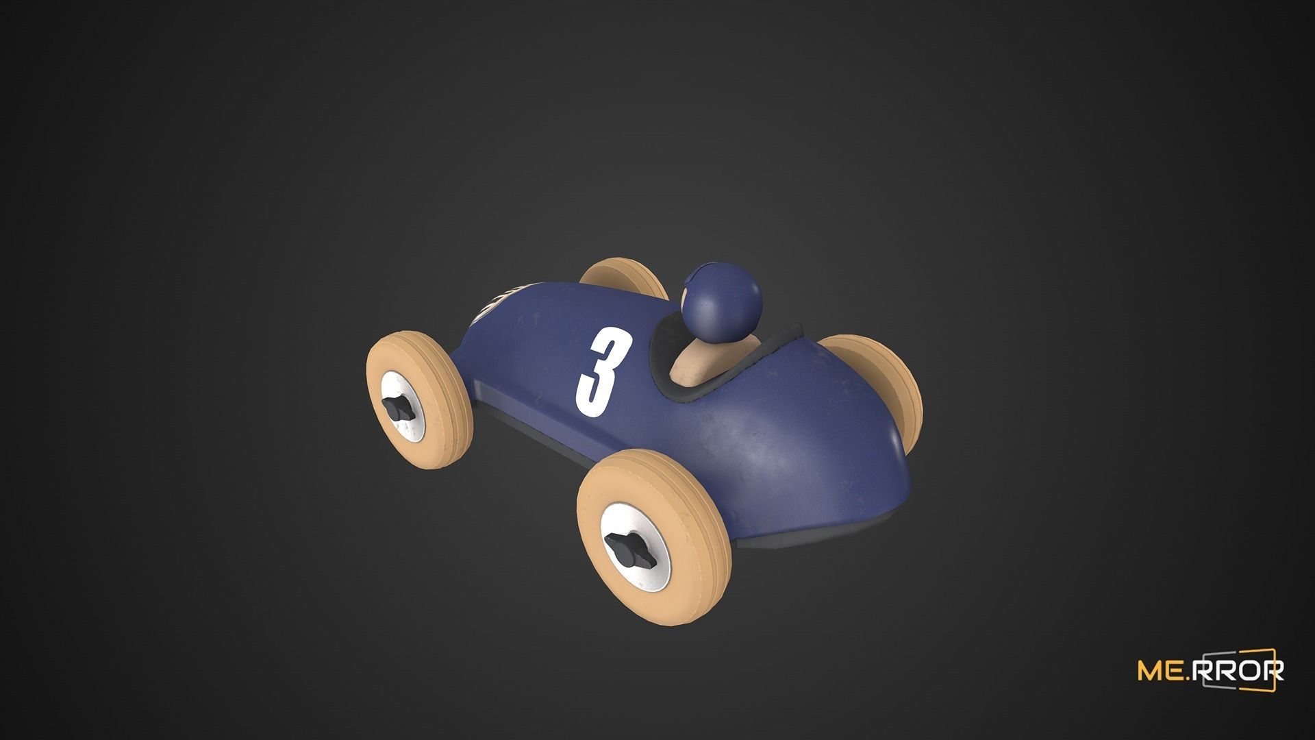 Game Ready Old Toy Car Low-poly 3D model_2