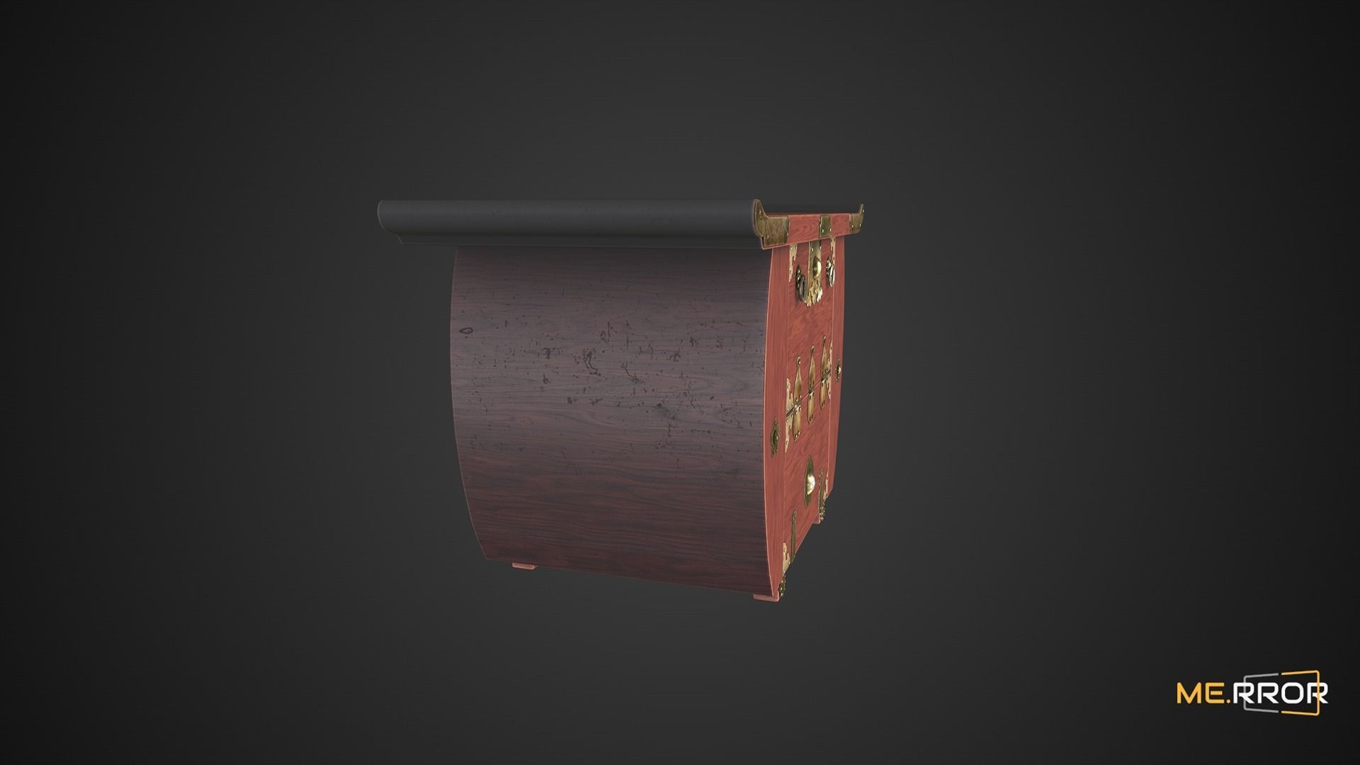 Game Ready Traditional Korean Desk Low-poly 3D model_5