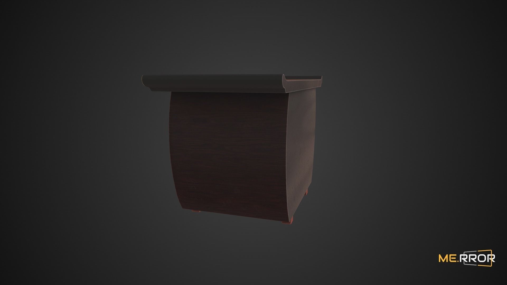 Game Ready Traditional Korean Desk Low-poly 3D model_1