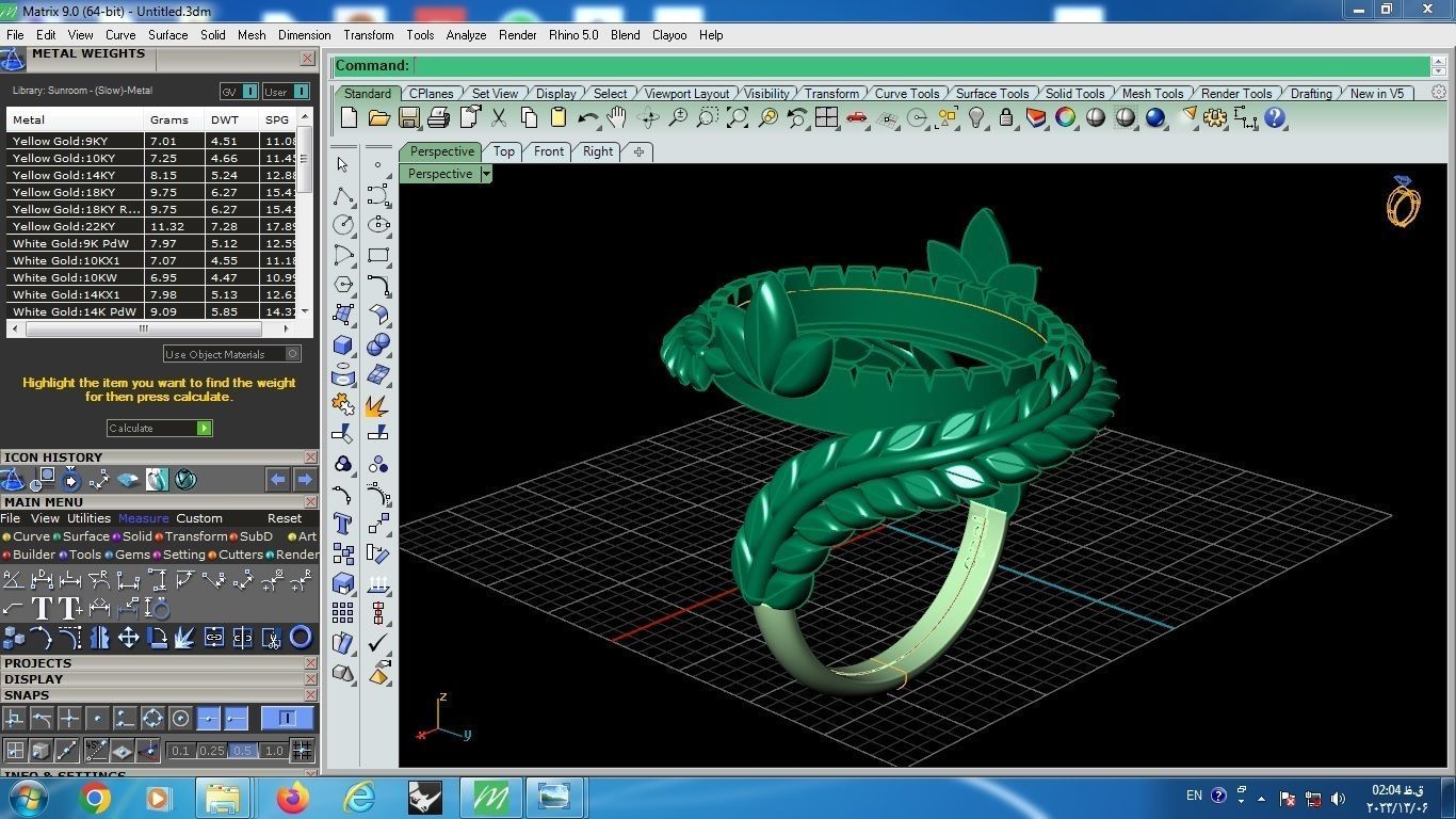 woman ring 3D print model_6