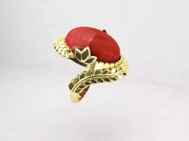 woman ring 3D print model_0