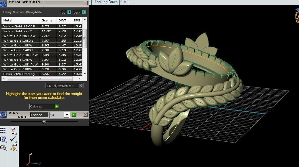 woman ring 3D print model_5