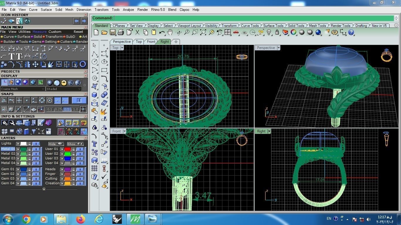 woman ring 3D print model_4