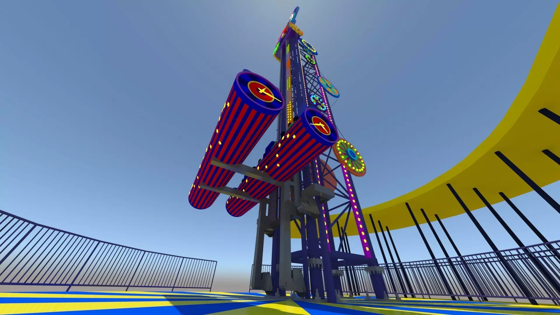 Jump Frog Drop Tower 3D model_0