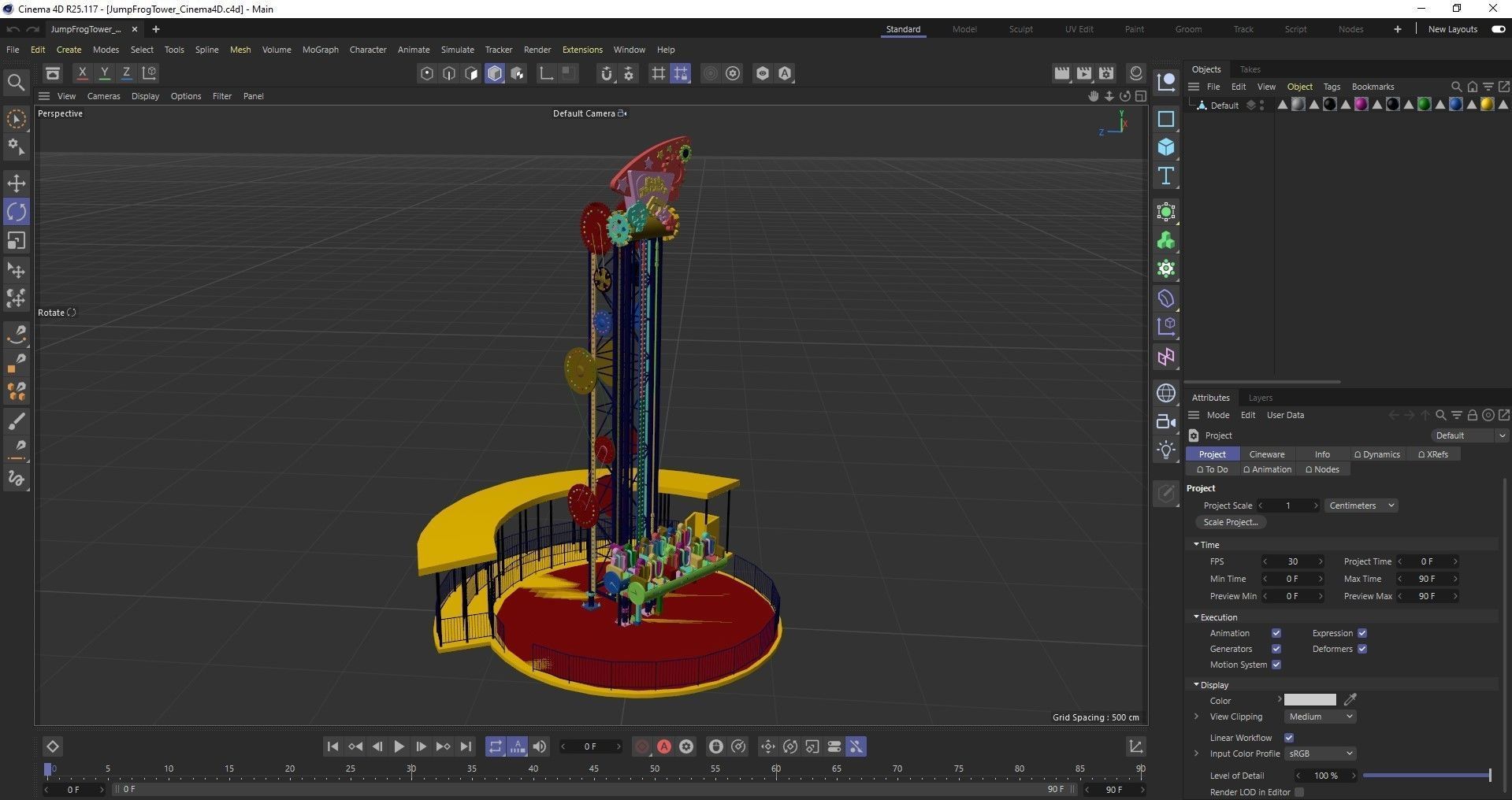 Jump Frog Drop Tower 3D model_11