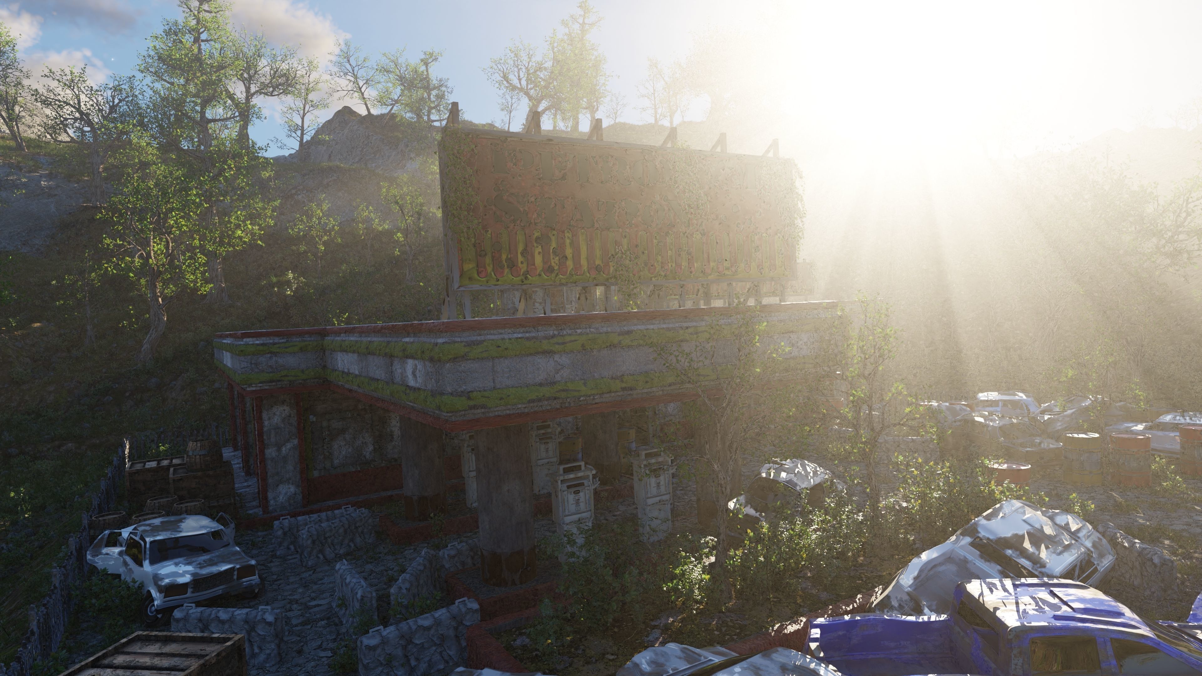 Abandoned Gas Station Scene 3D model_9