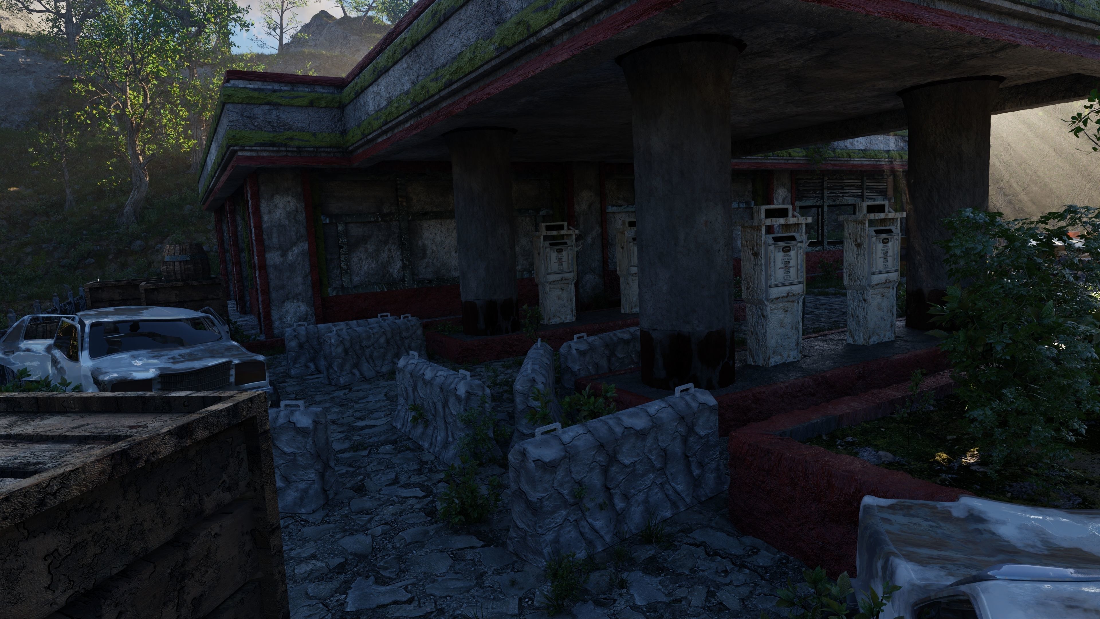 Abandoned Gas Station Scene 3D model_6