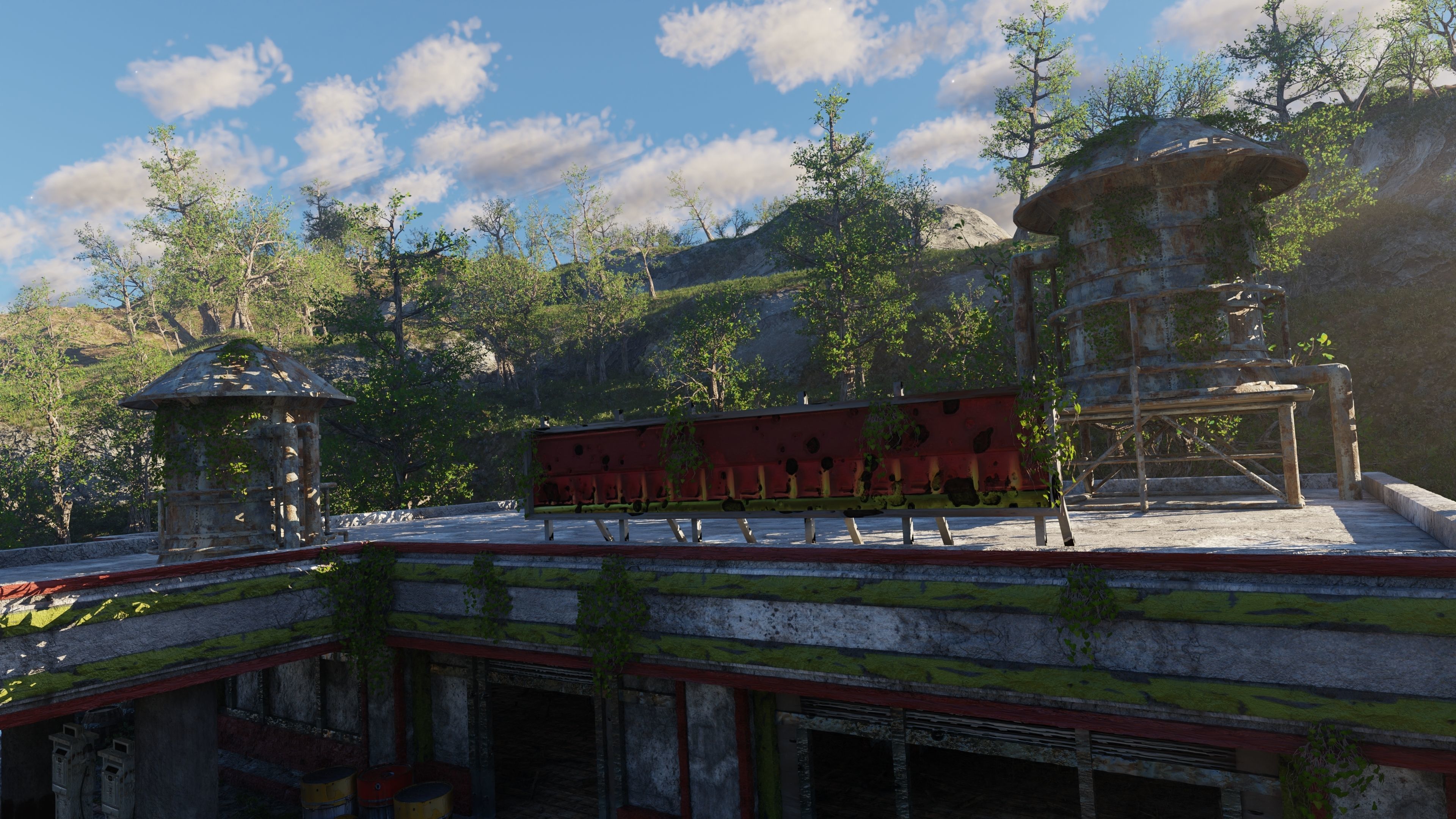 Abandoned Gas Station Scene 3D model_8