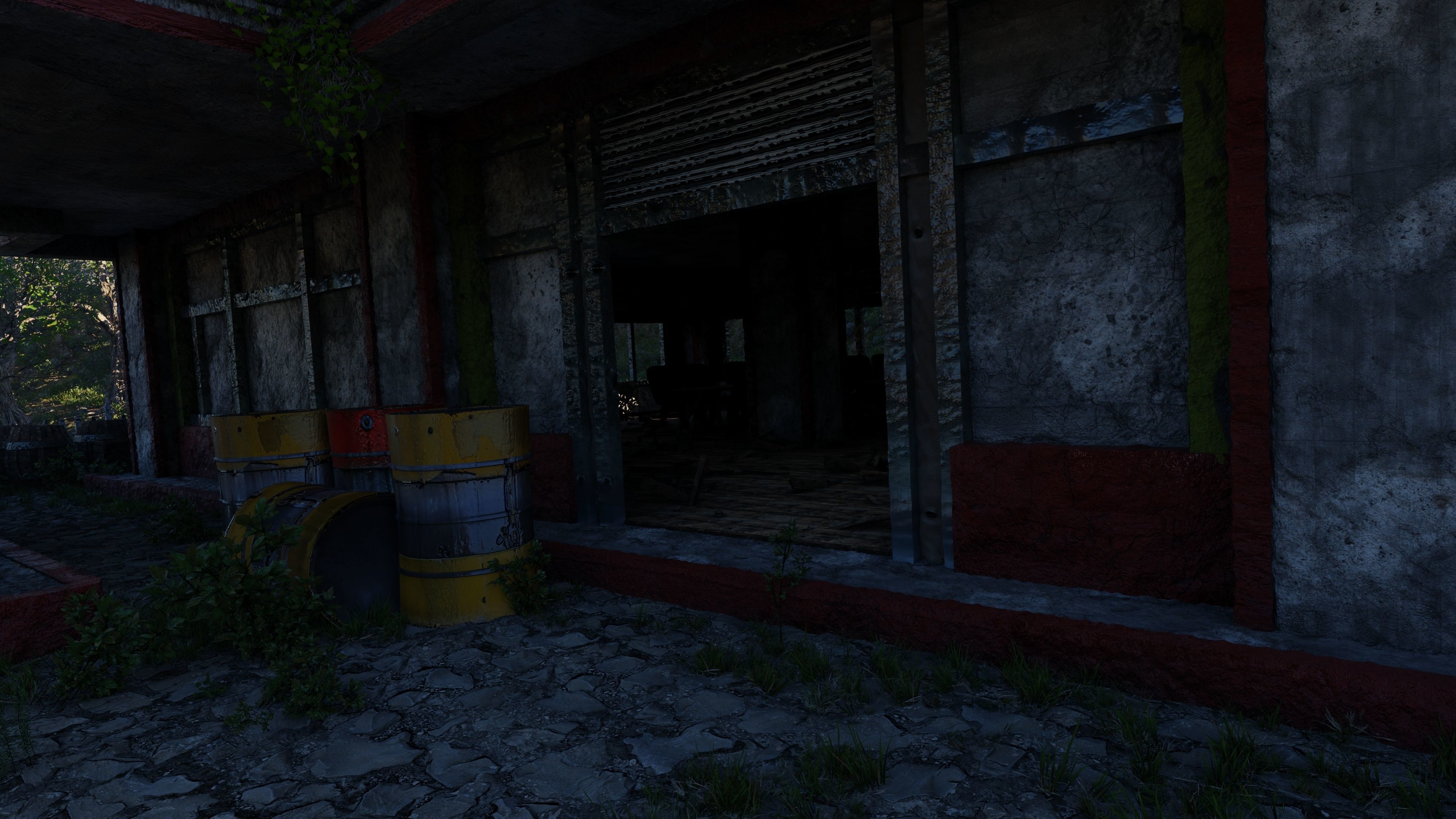 Abandoned Gas Station Scene 3D model_7