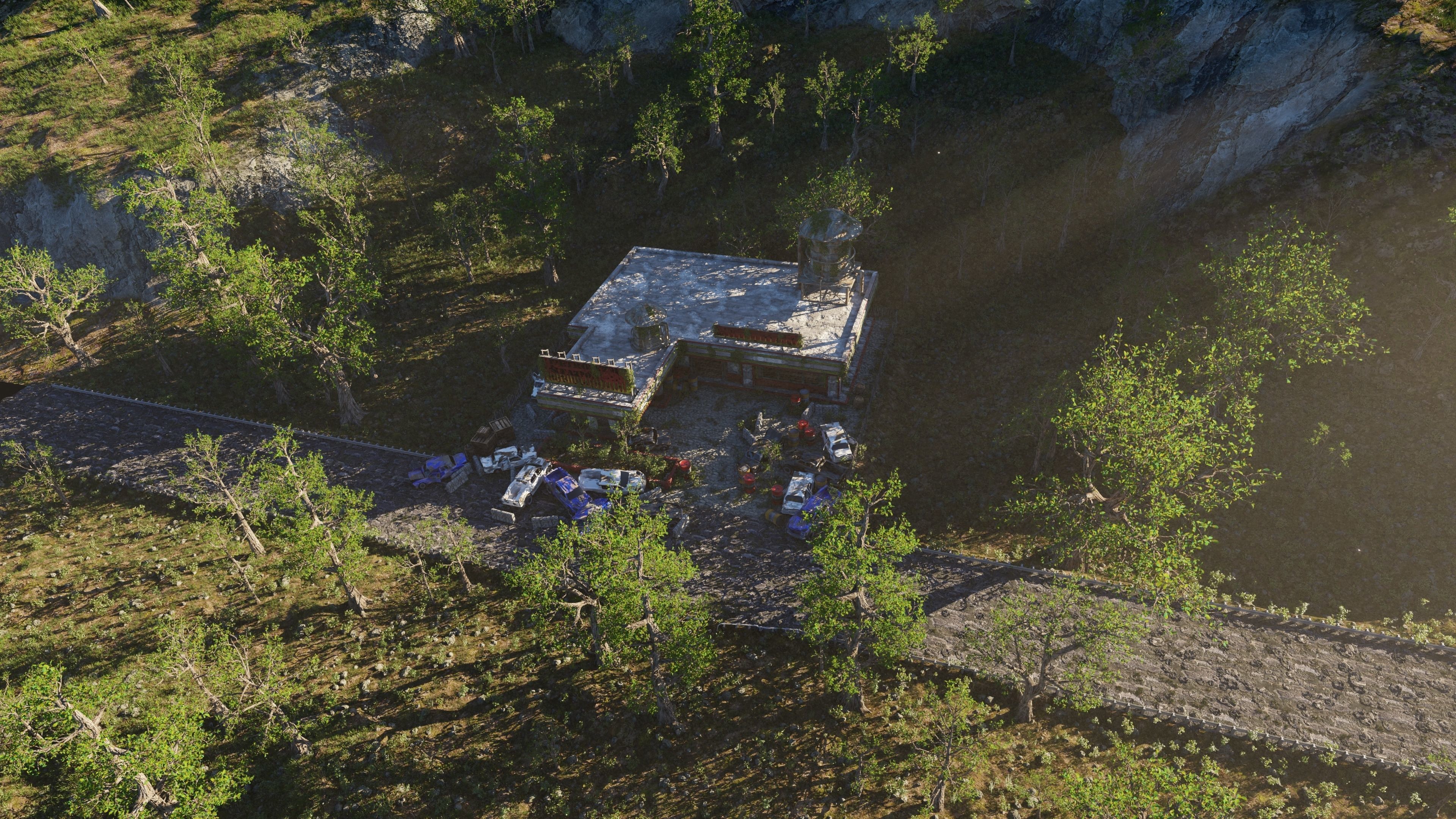 Abandoned Gas Station Scene 3D model_12