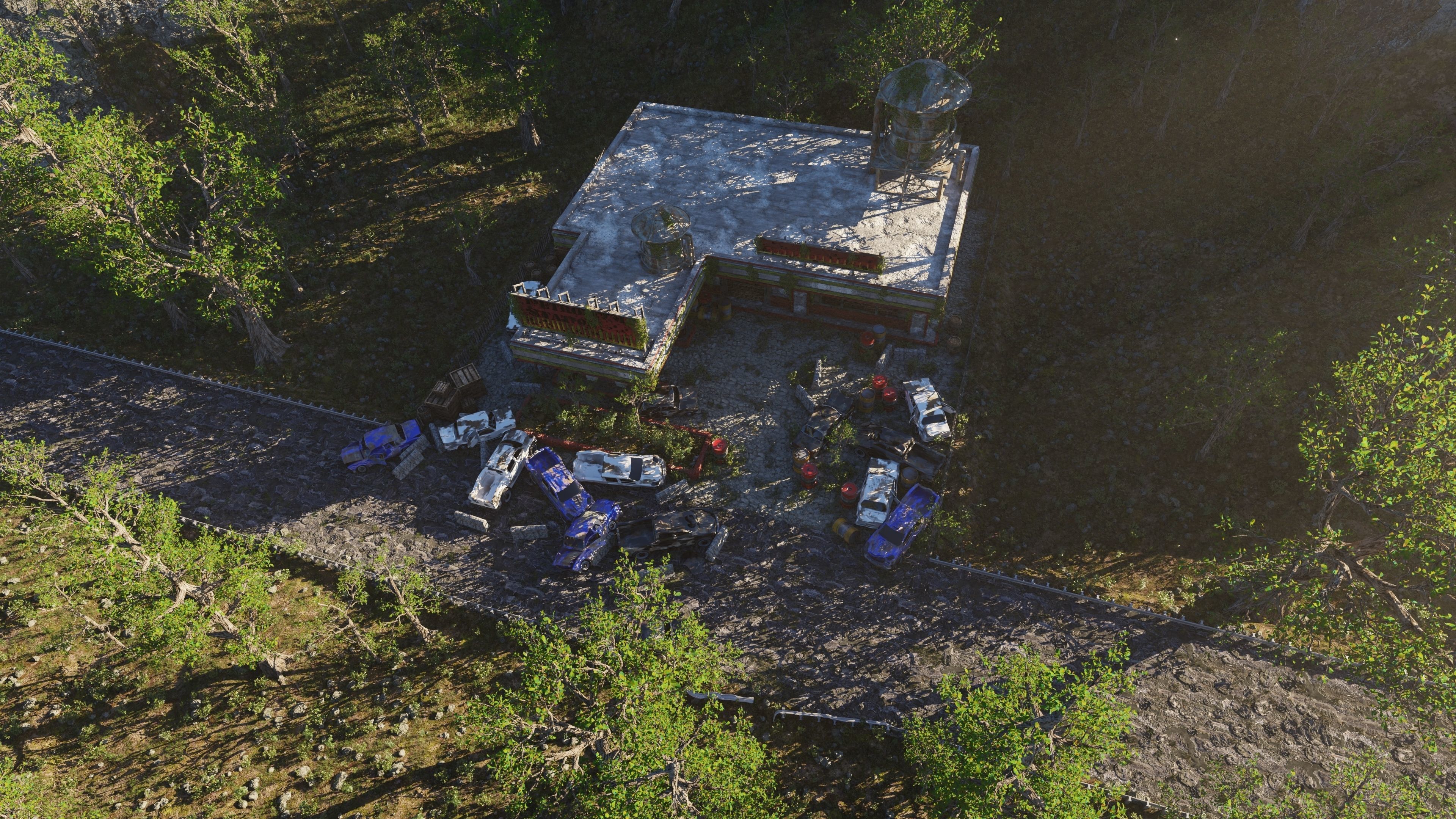 Abandoned Gas Station Scene 3D model_11