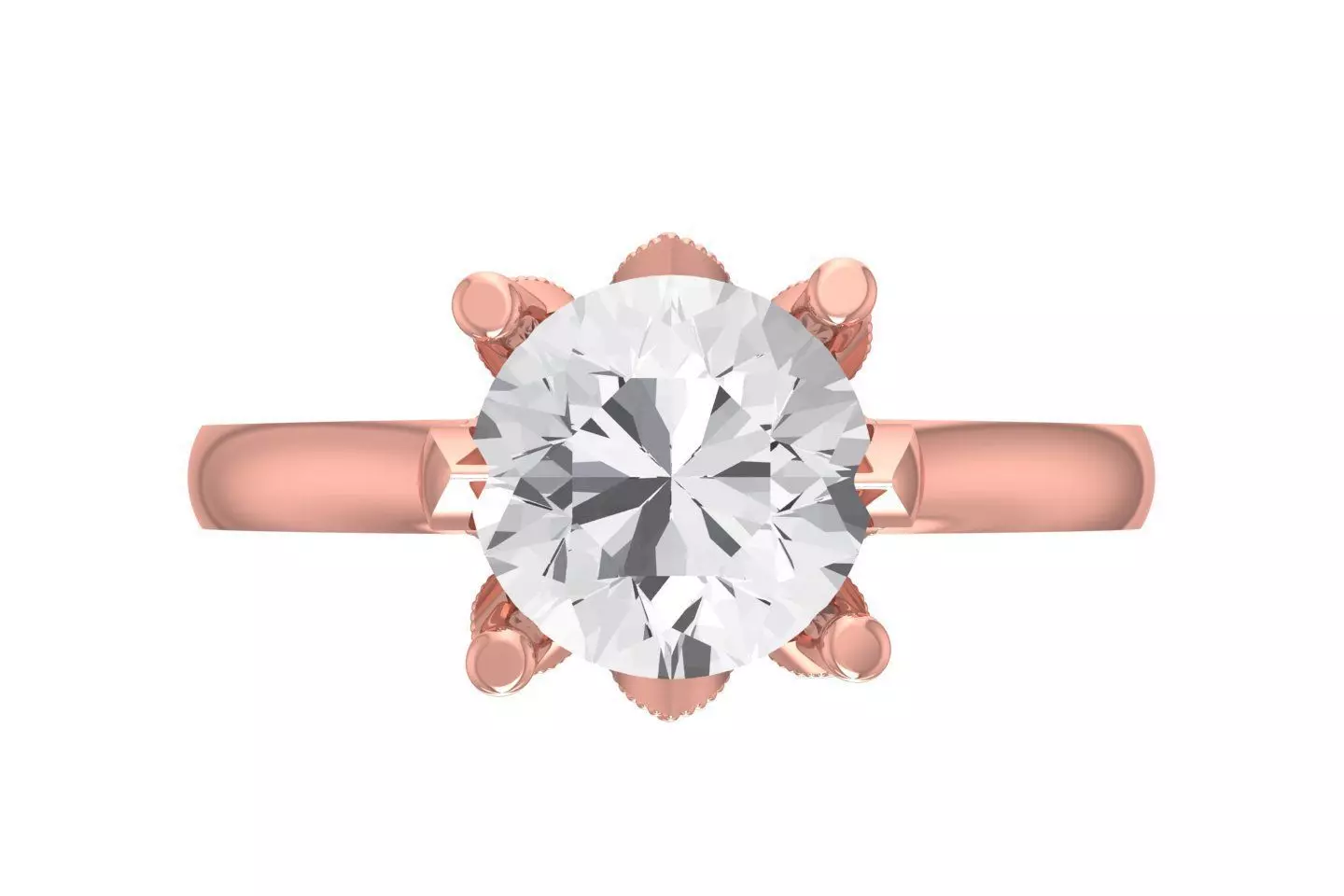Women Solitaire Ring 3dm STL OBJ FBX Renders Details 3D print model