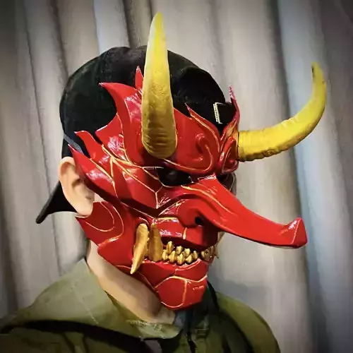 Cyber Samurai Hannya Mask - Japanese Ghost Mask 