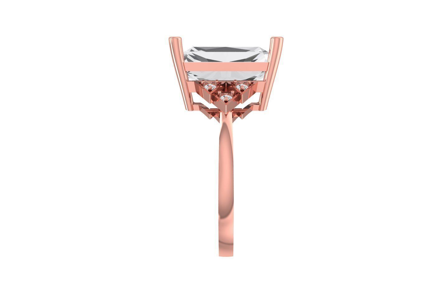 Women Ring 3dm STL OBJ FBX Renders Details 3D print model_1