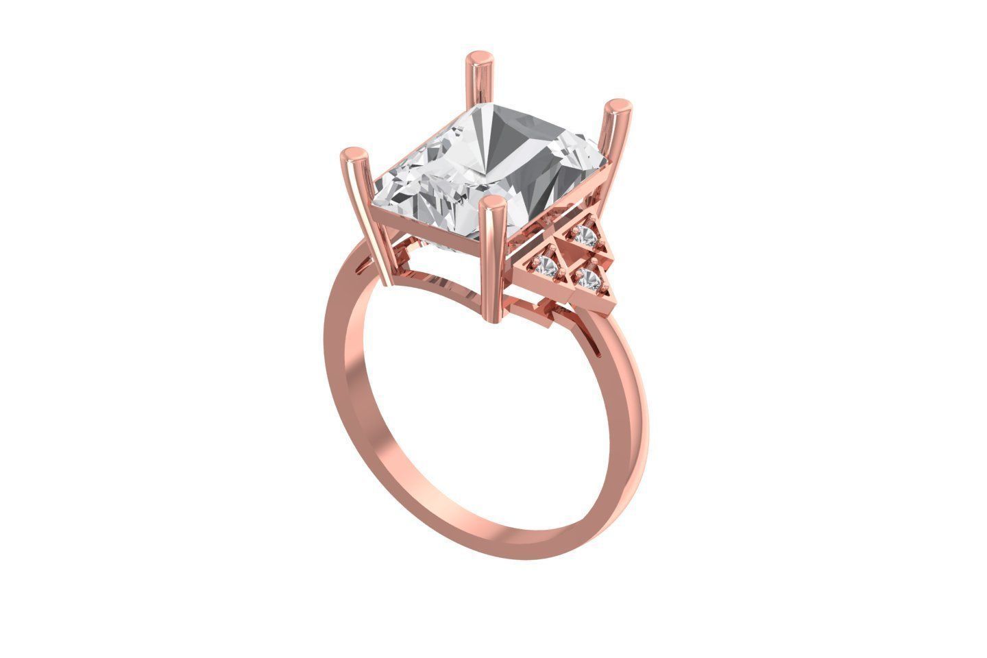 Women Ring 3dm STL OBJ FBX Renders Details 3D print model_2