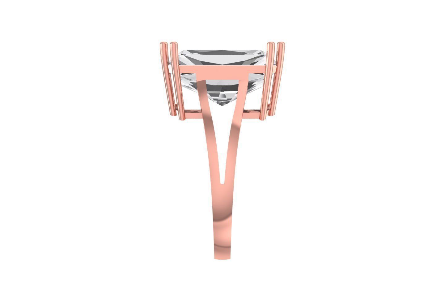Women Solitaire Ring 3dm STL OBJ FBX Renders Details 3D print model_2