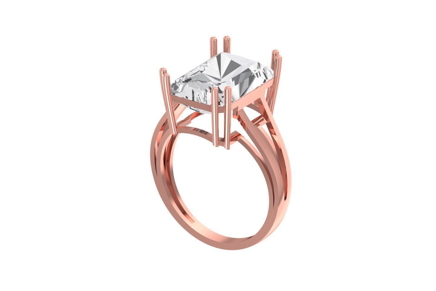 Women Solitaire Ring 3dm STL OBJ FBX Renders Details 3D print model_1